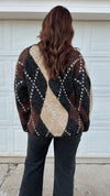 Argyle Chunky Cardigan