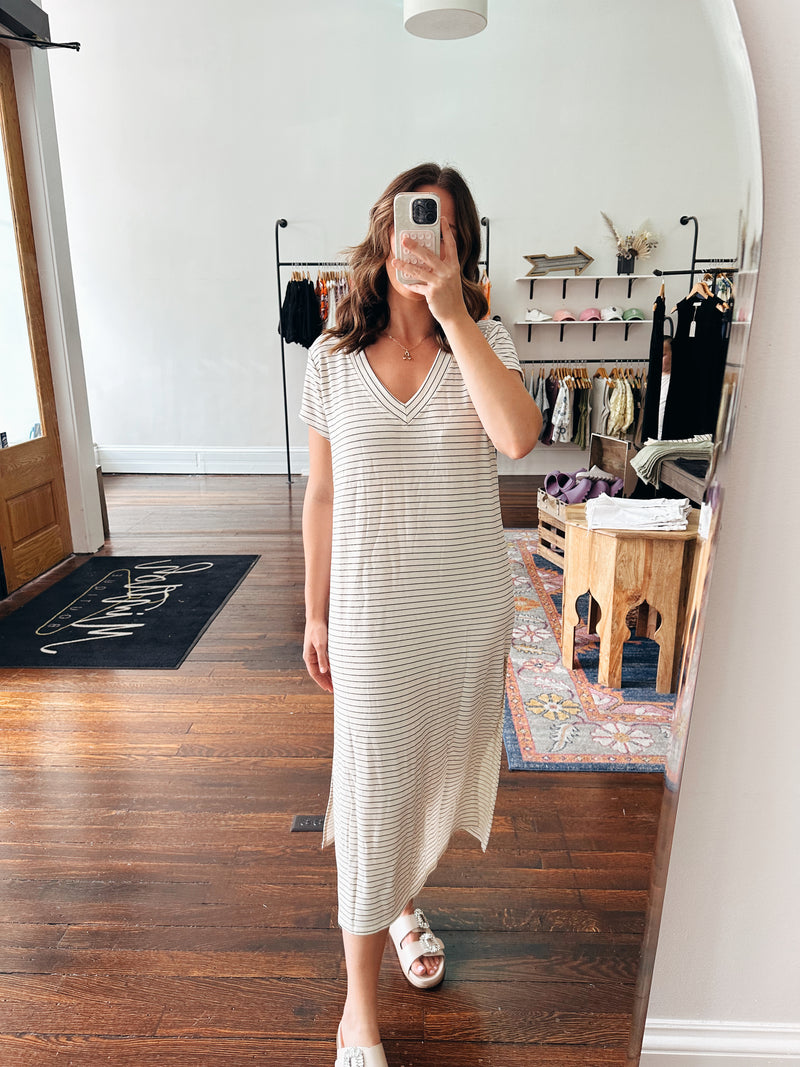 Kirsten Striped Tee Dress