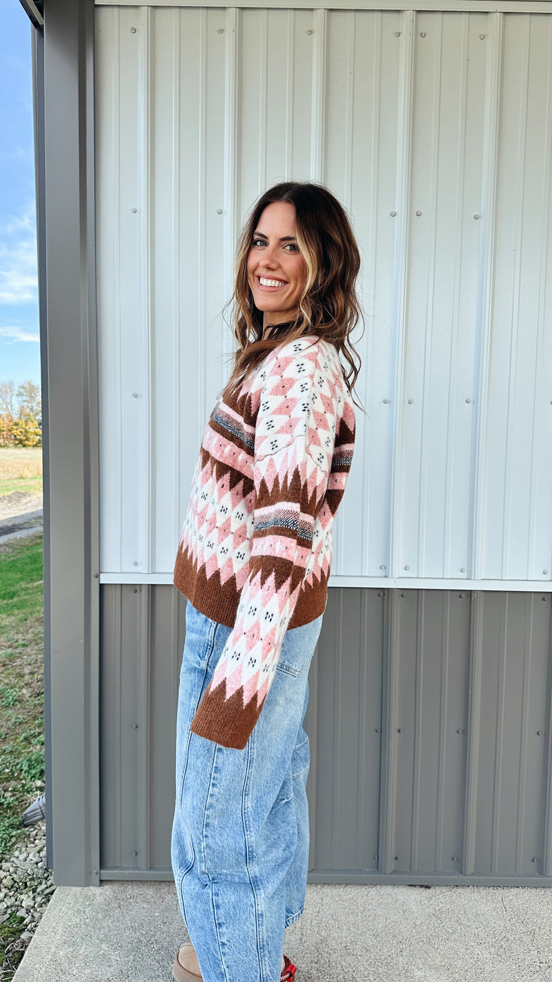 Fair-isle Pullover Sweater