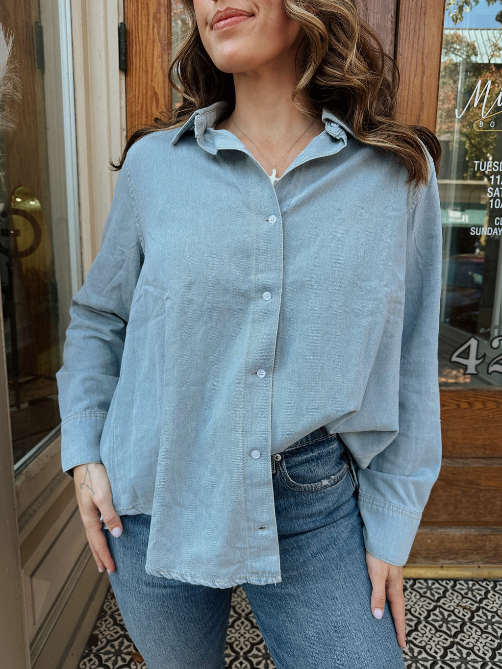 Light Chambray Top