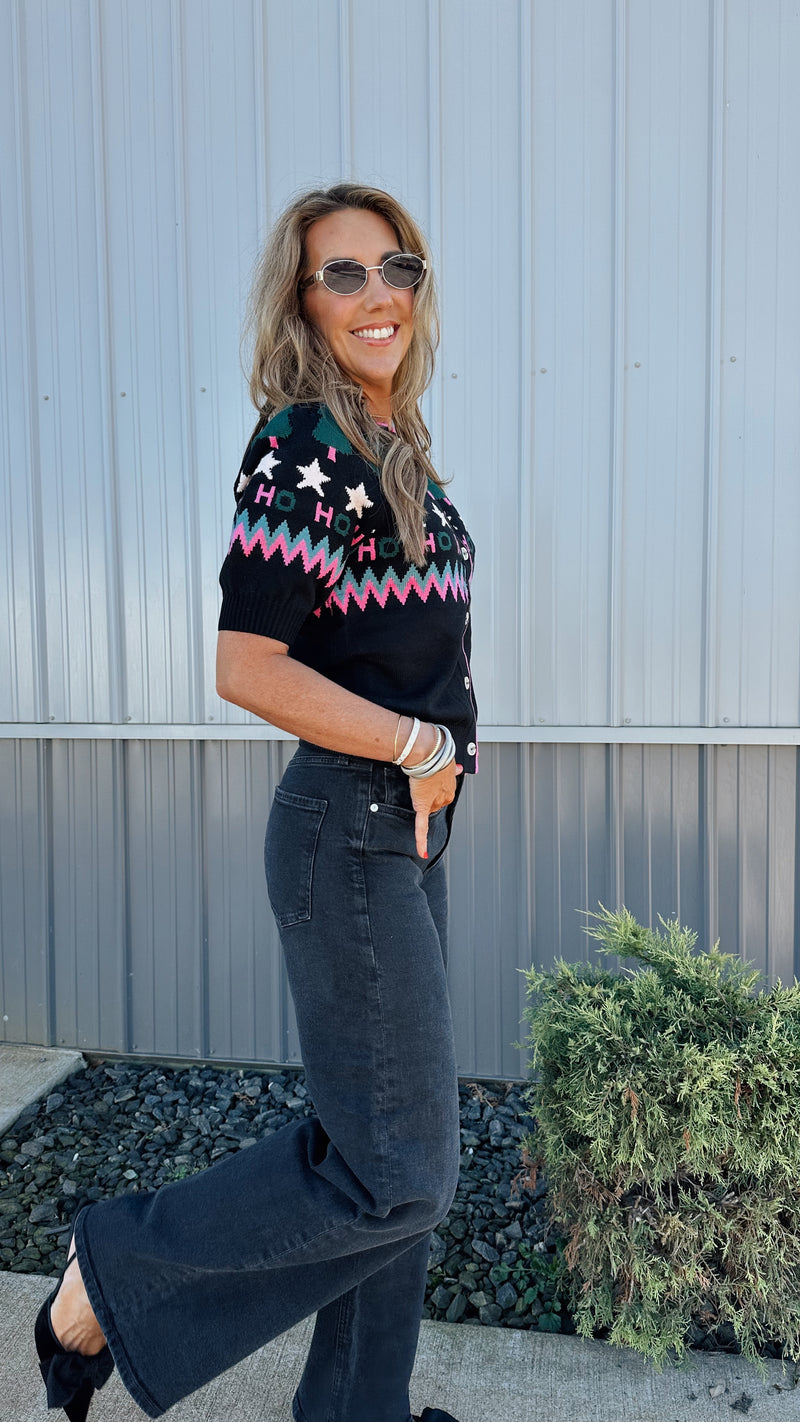 HO-HO Cardigan in Black