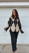 Argyle Chunky Cardigan