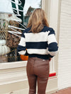 Rugby Striped Sweater in Navy