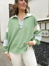 Polo Collar Knit Pullover in Sage
