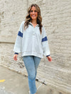 Polo Collar Knit Pullover in Grey