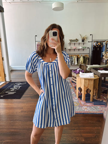 Kirsten Striped Tee Dress