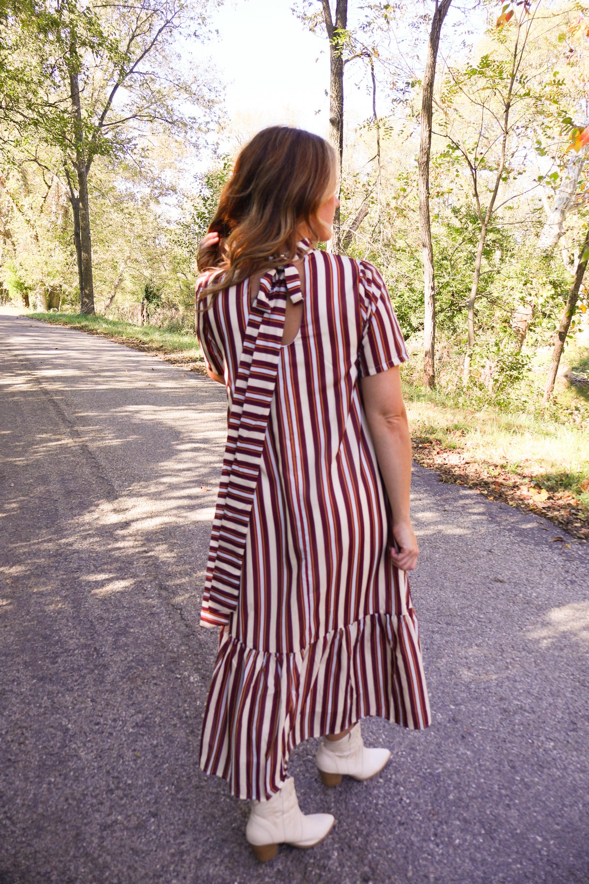 Samantha Striped Midi Dress