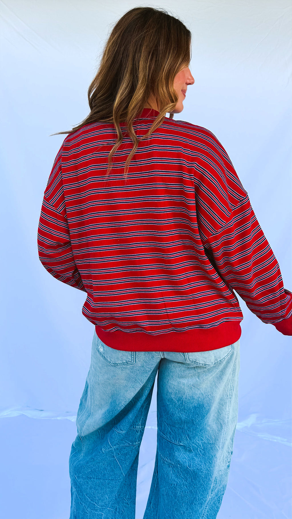 Varsity Cardigan in Red