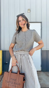 Heather Mocha SS Cardigan