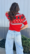 HO-HO Cardigan in Red