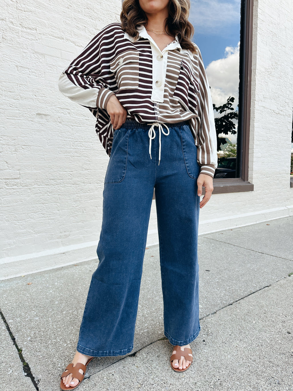 Casey Wide Leg Denim Pants