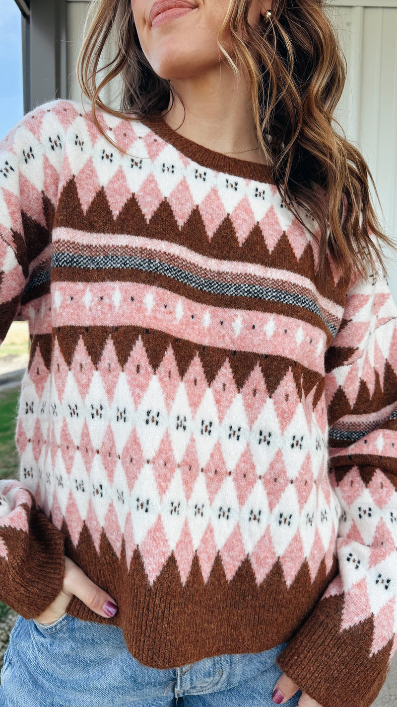 Fair-isle Pullover Sweater