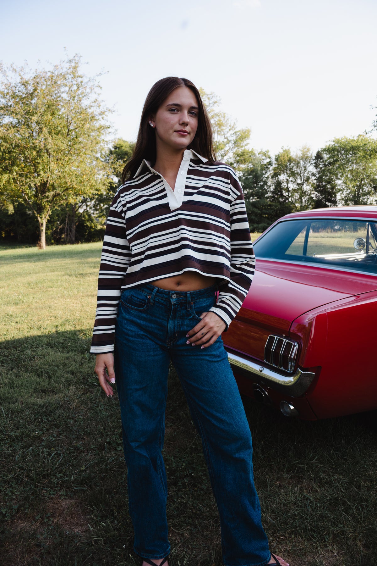 Prepped For Fall Polo Top