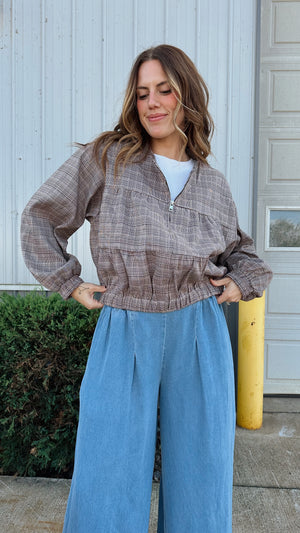 Plaid Bomber Jacket