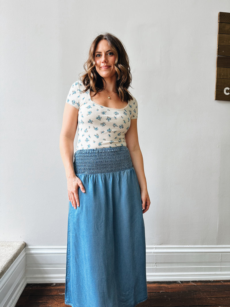 Suzanne Shirred Skirt