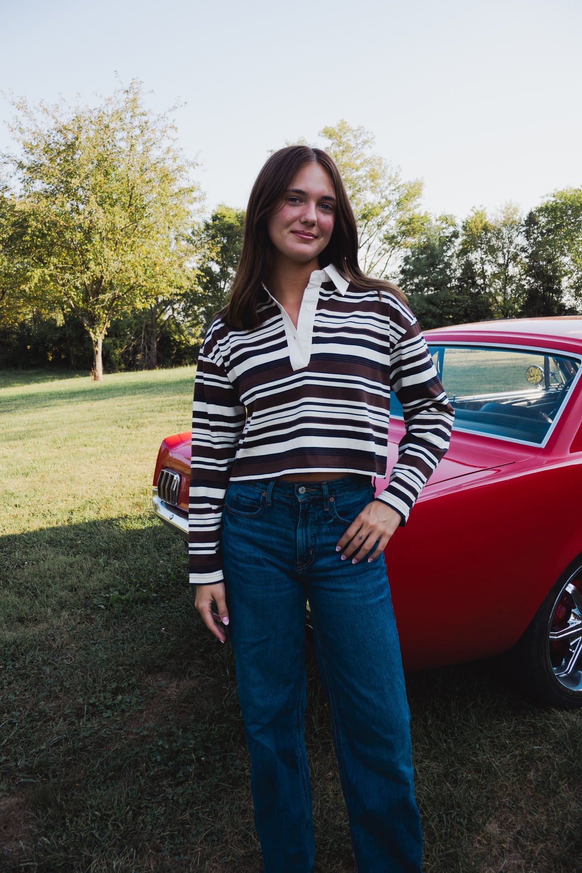 Prepped For Fall Polo Top