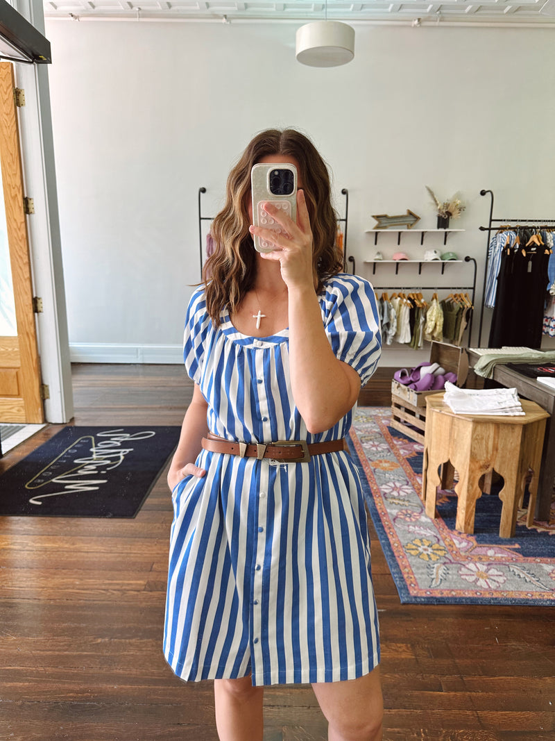 Bailey Striped Shirtdress