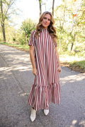 Samantha Striped Midi Dress