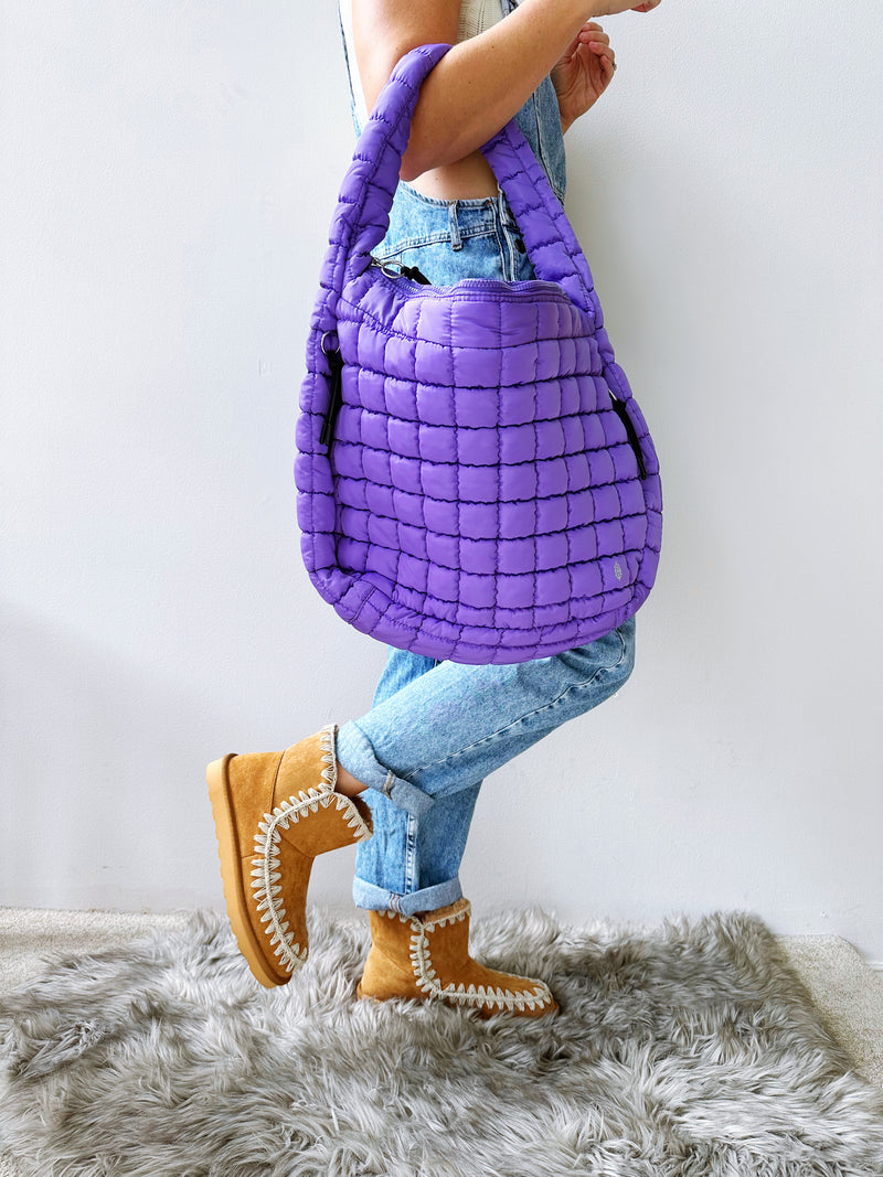 Quilted Carryall in Vivid Violet