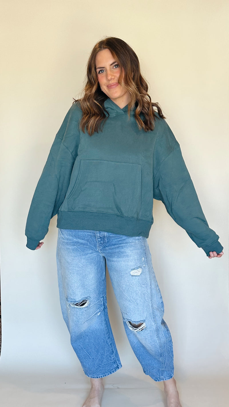 Hailey Hoodie in Hunter Green