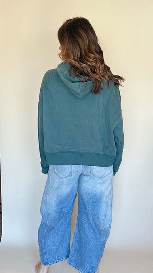 Hailey Hoodie in Hunter Green