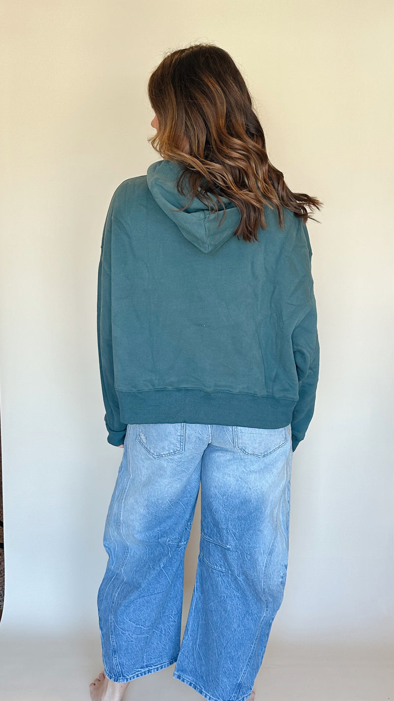 Hailey Hoodie in Hunter Green