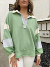 Polo Collar Knit Pullover in Sage