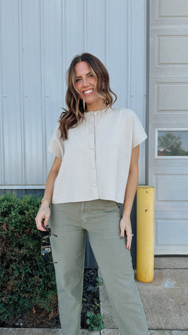 Oversized Soft Tee in Mocha
