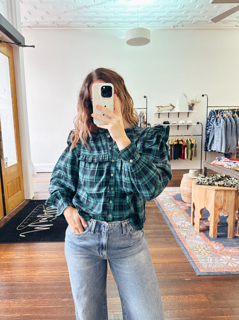 Pine Plaid Blouse