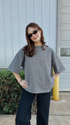 Oversized Soft Tee in Mocha