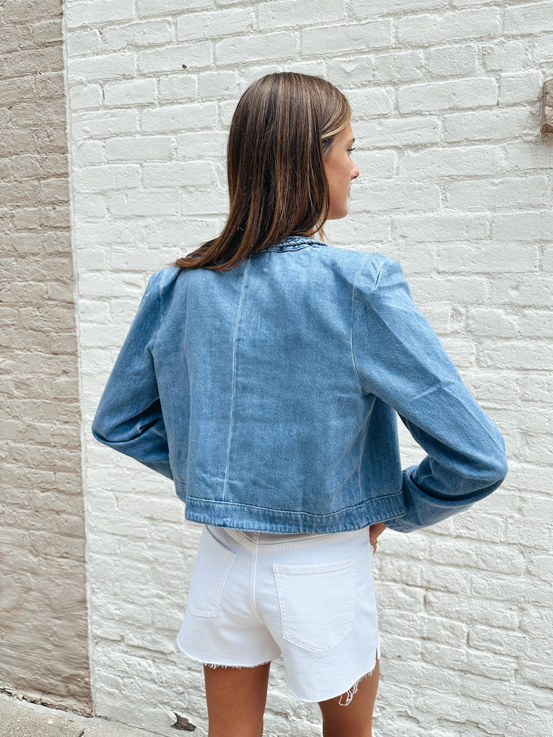 Chambray Braided Jacket