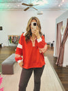 (RESTOCKED)Polo Collar Knit Pullover in Red