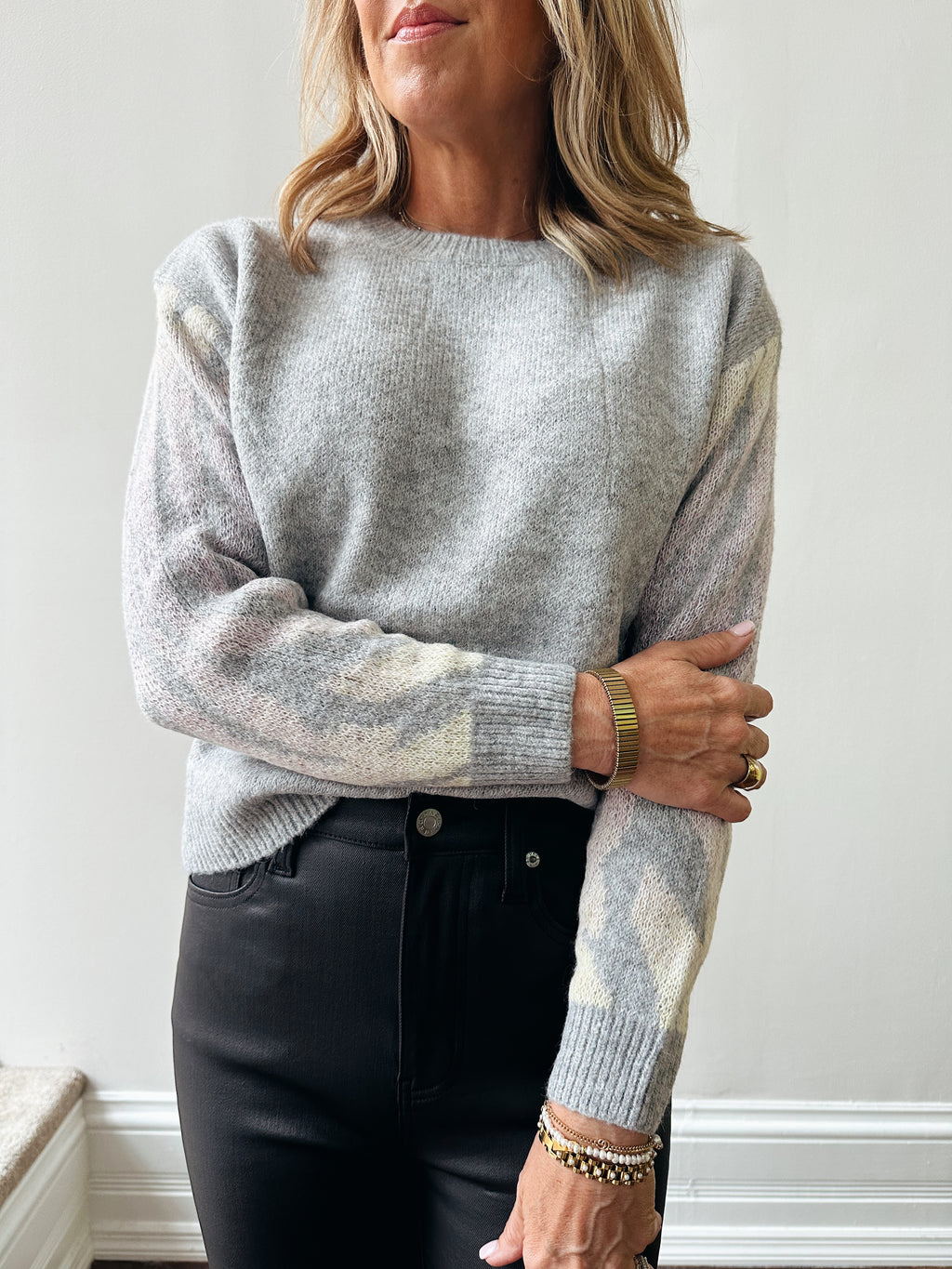 Zebra Sleeve Sweater