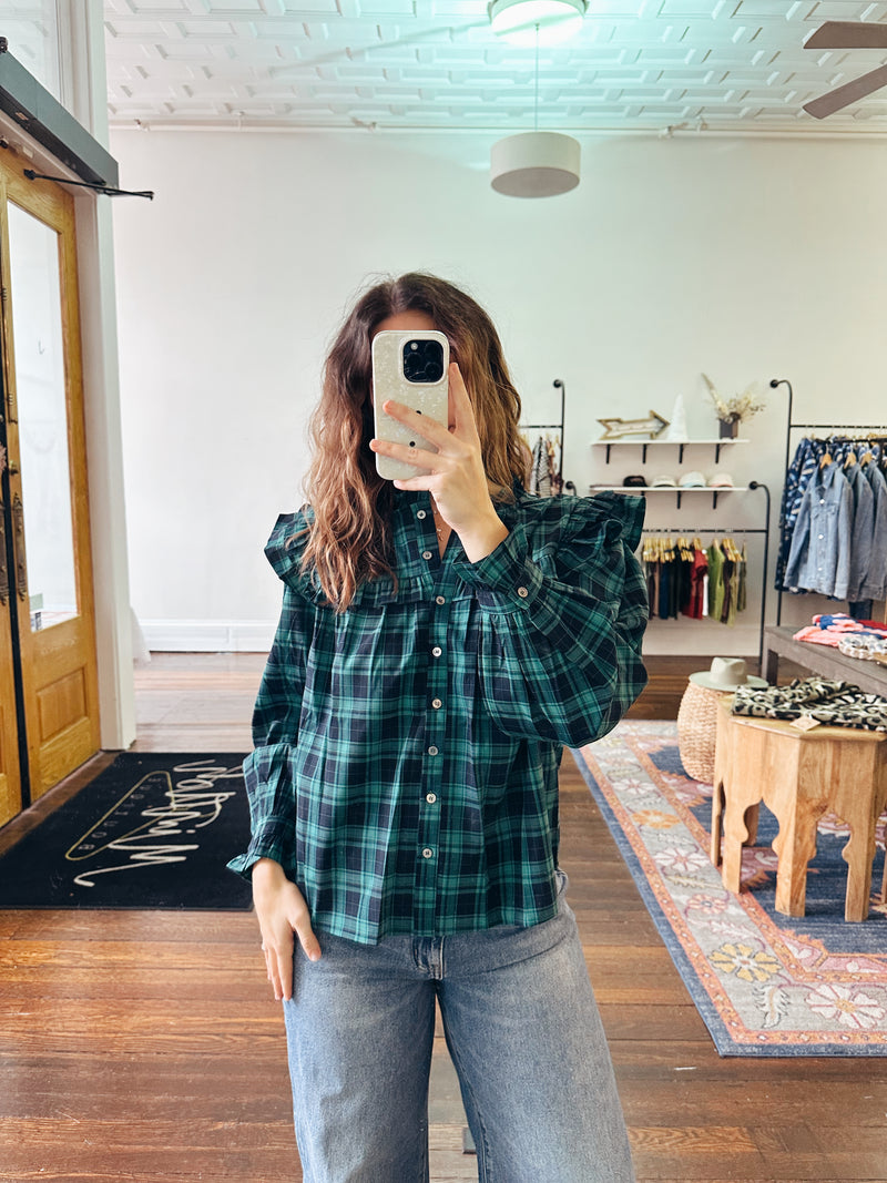 Pine Plaid Blouse