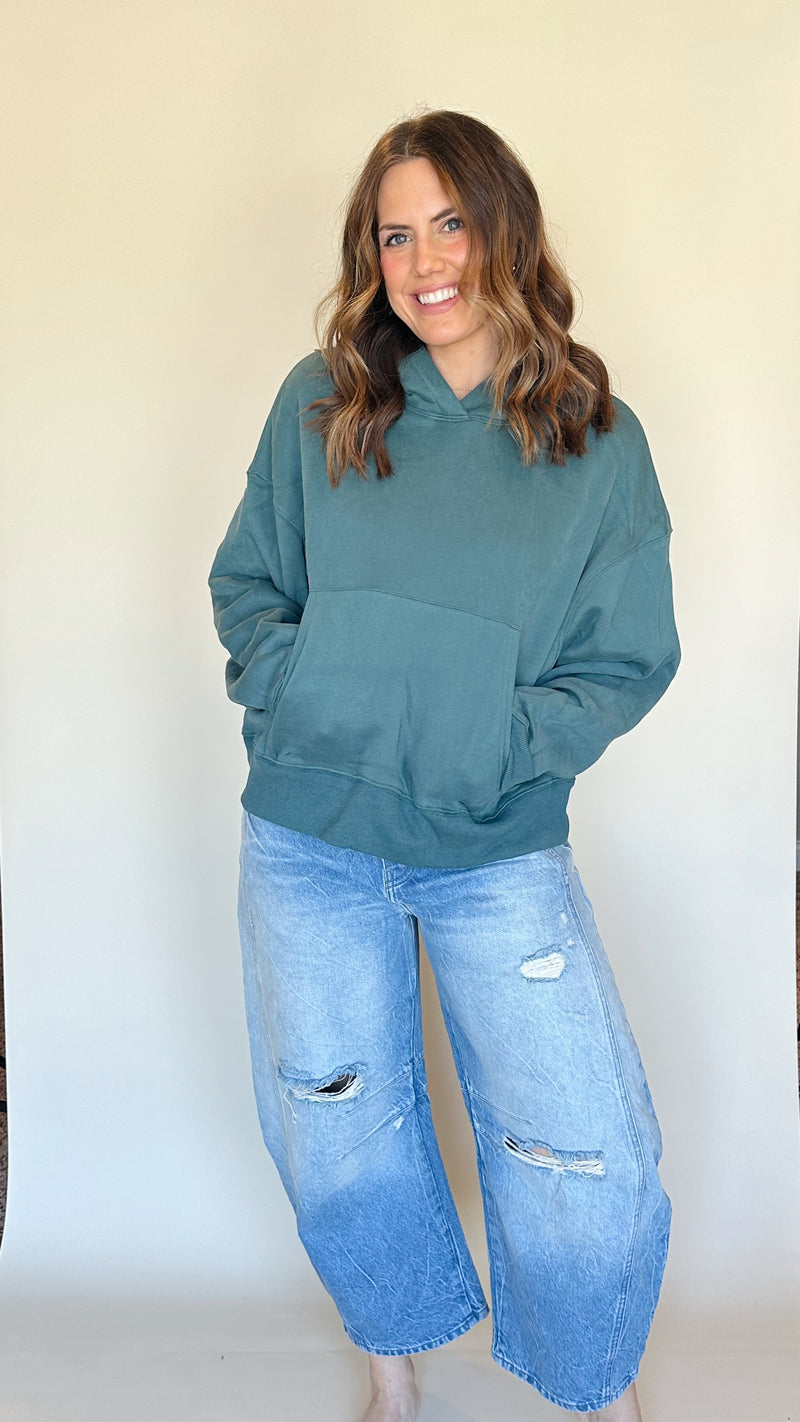 Hailey Hoodie in Hunter Green