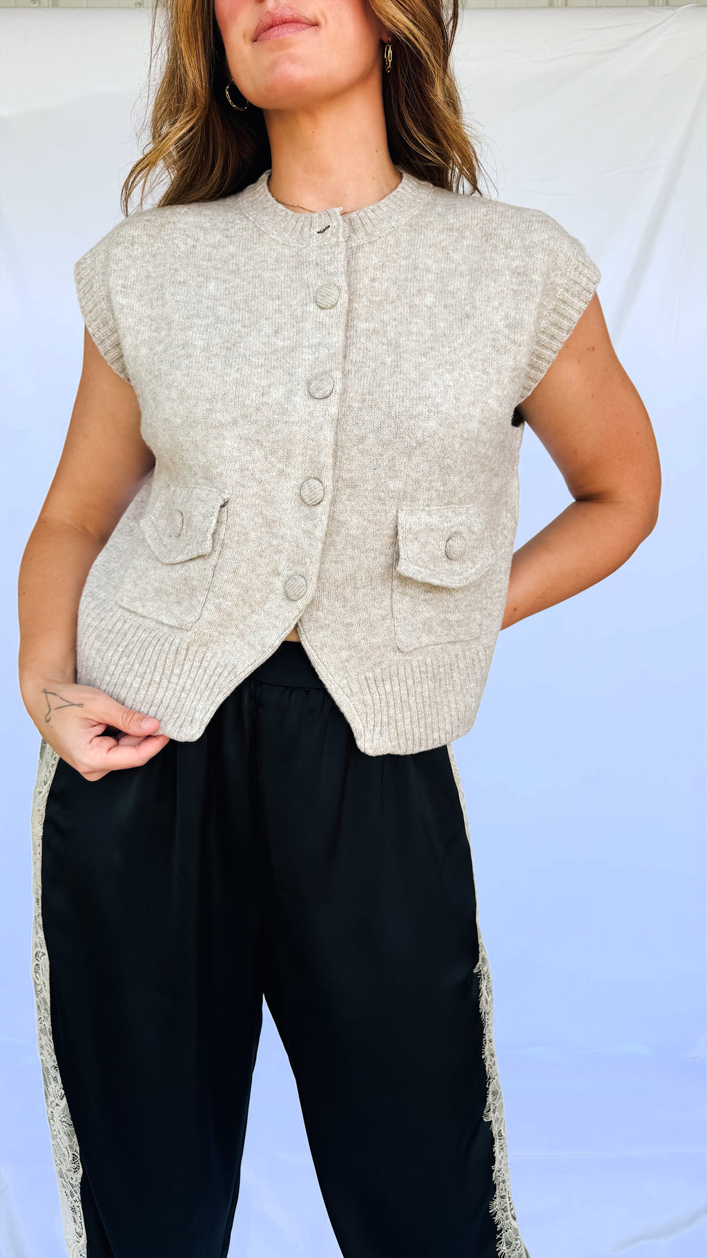 Buttoned Up Sweater Vest