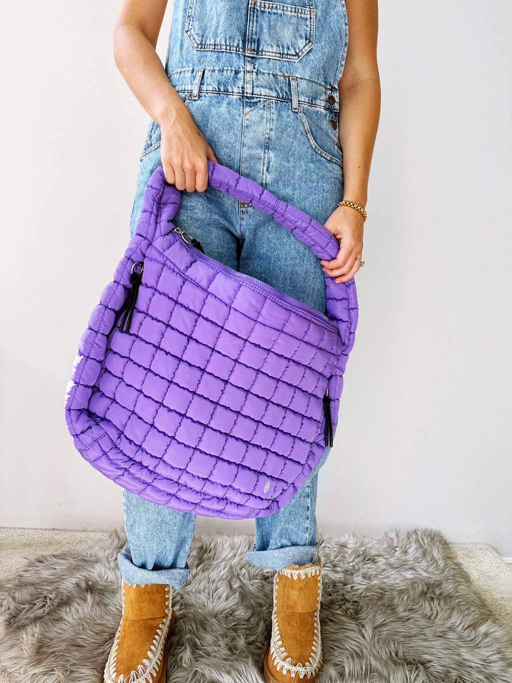 Quilted Carryall in Vivid Violet