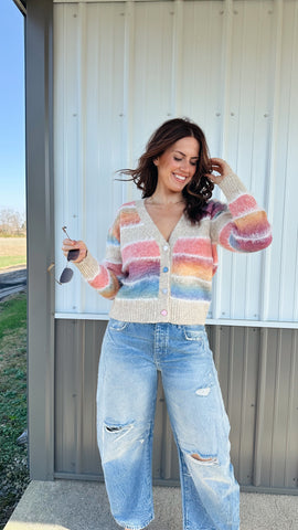 Laces Colorblock Sweater in Navy