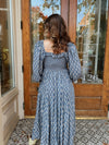 Indigo Ruffled Maxi Dress