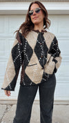 Argyle Chunky Cardigan