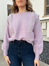 Stitched Up Sweater in Lilac