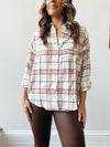 River Plaid Button Up in Sandstone