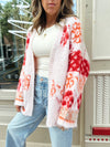 Coral Floral Cardigan