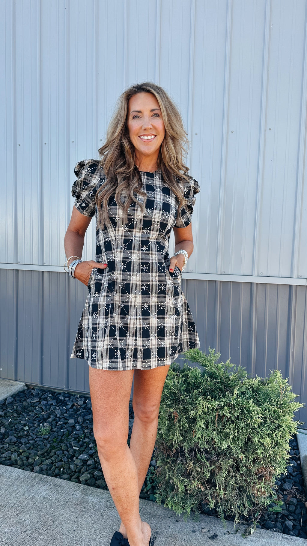 Holiday Plaid Mini Dress
