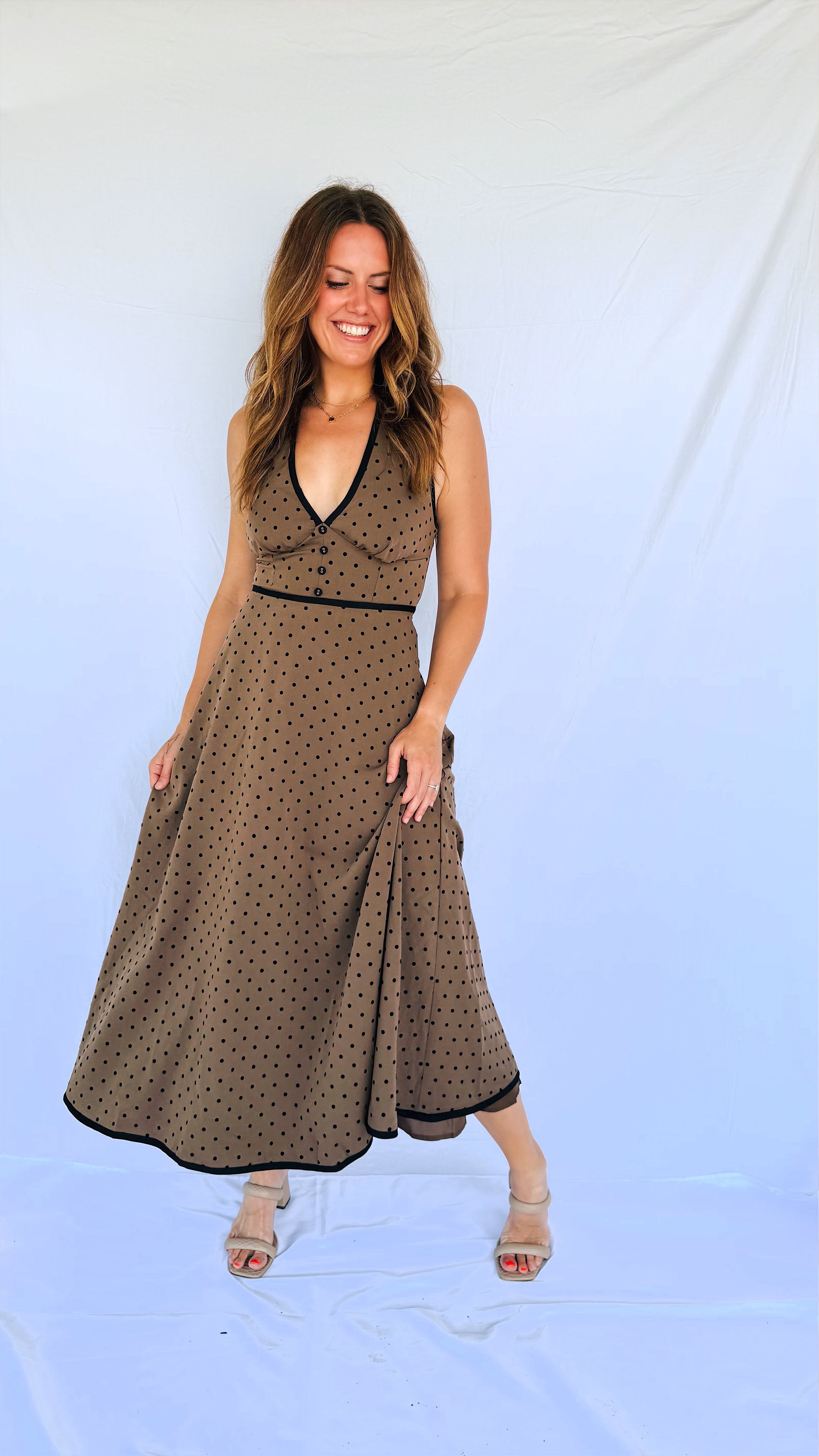 Dottie Halter Midi Dress