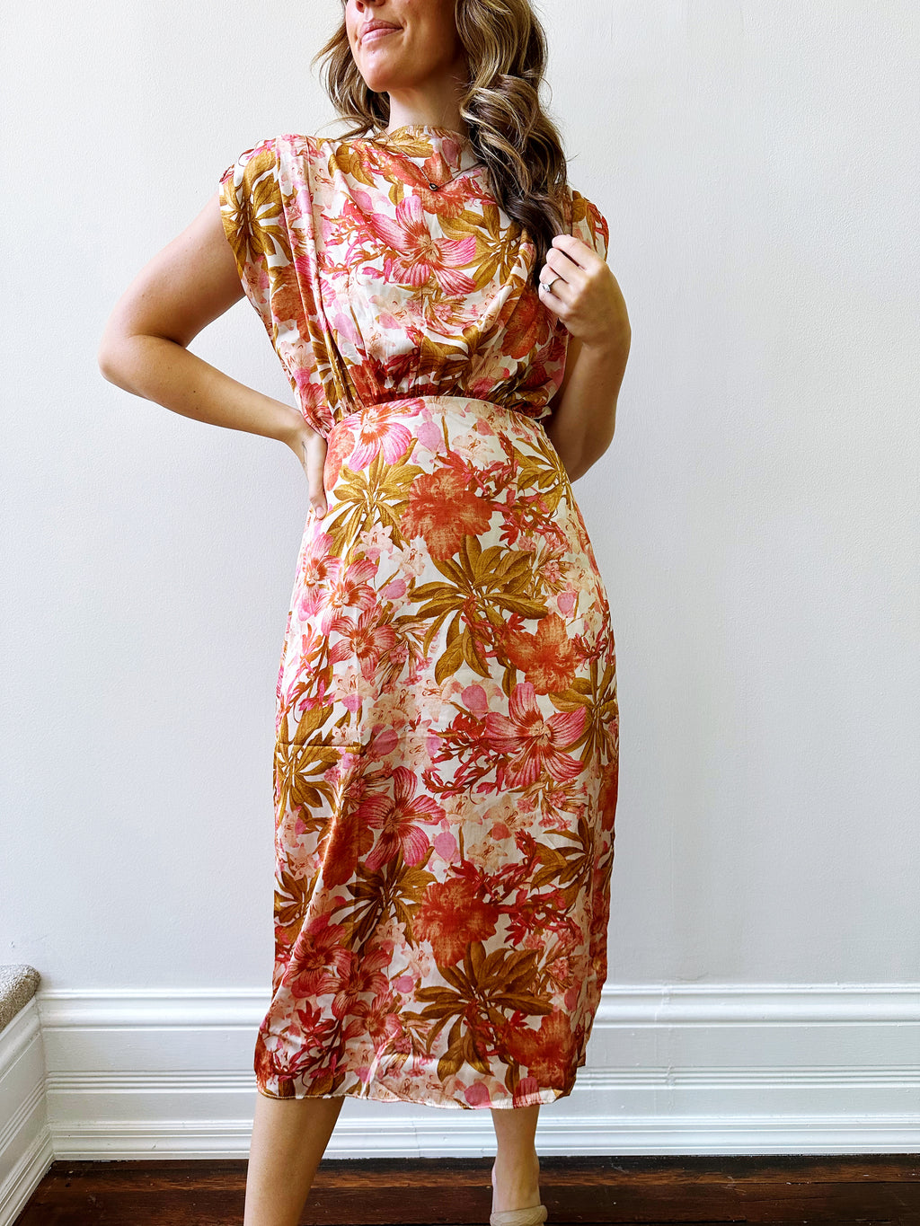 Blooming Dahlia Midi Dress
