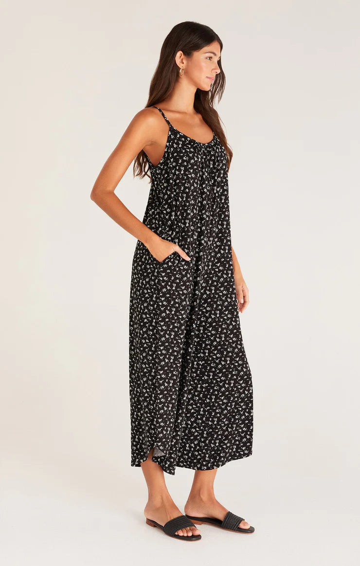 Ditsy Flared Jumpsuit