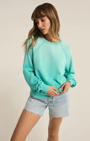 Rib Fitted Layering Top in Deep Green