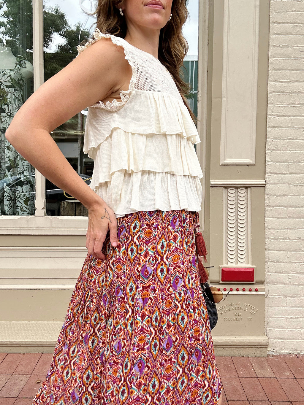 Bad Romance Tiered Tank in Ivory